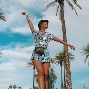 Field Day Mesh Sequin Dress